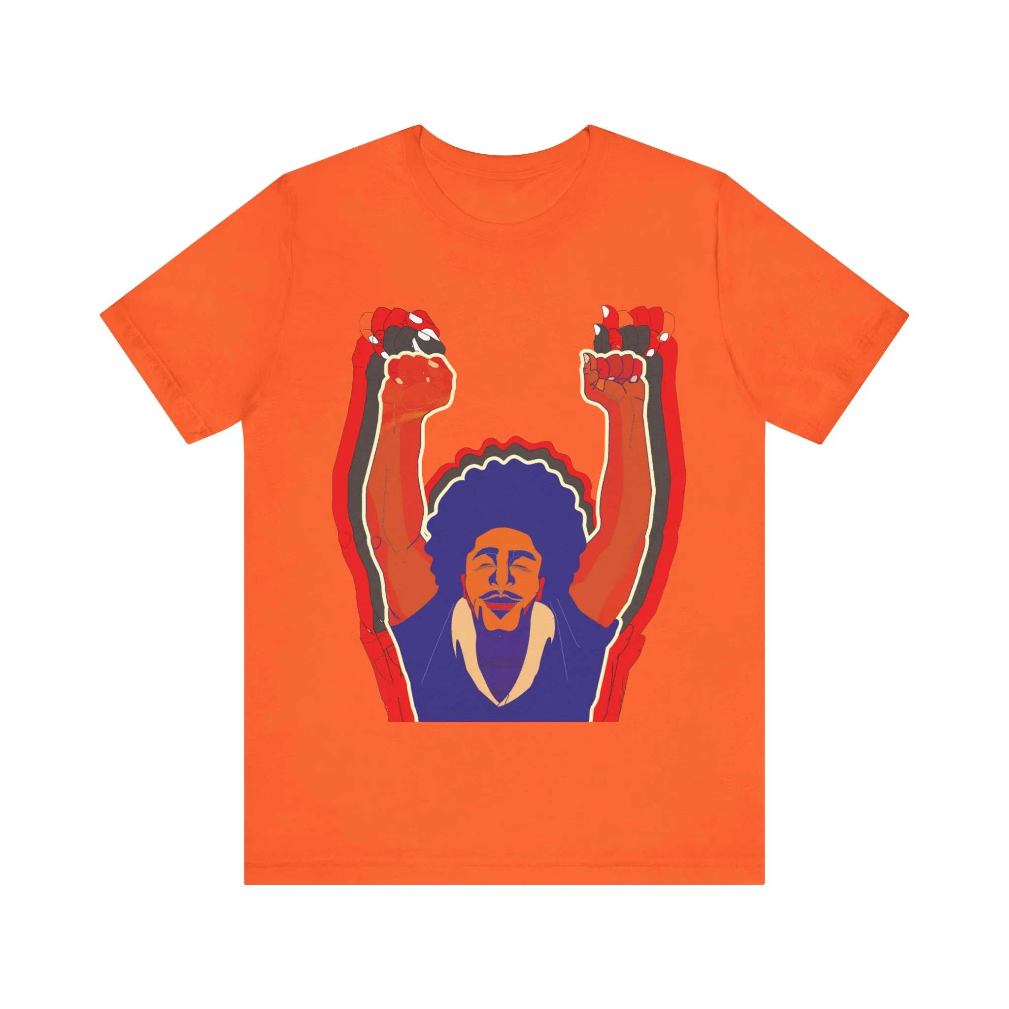 Afro Man Tripple Fist Up - Unisex Jersey Short Sleeve Tee
