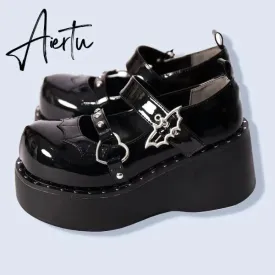 Aiertu  Mary Jane Shoes Sweet Cute Women Pumps Wedge Heels Platform Shoes Women Gothic Girls Lolita Punk Shoes High Heels Plus Size 43