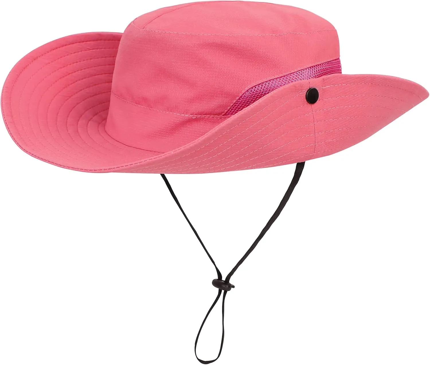 Century Star Kids Sun Hat Ponytail Girls UPF 50 Bucket Cap Summer Beach Fishing Kids Hat Wide Brim Adjustable Swim Hat