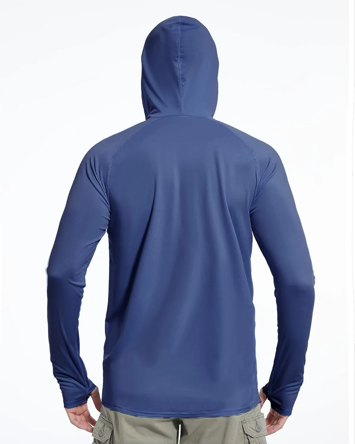 isnowood Sun Shirt UPF 50  Men's Fishing Long Sleeve Hooded Rash Guard Hiking Swimming Running UV Protection Hoodie