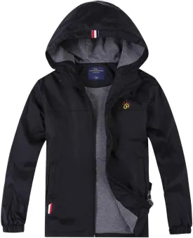 Jingle Bongala Boys Girls Lightweight Breathable Raincoat Waterproof Hooded Rain Jacket Windbreaker Easy to Fold