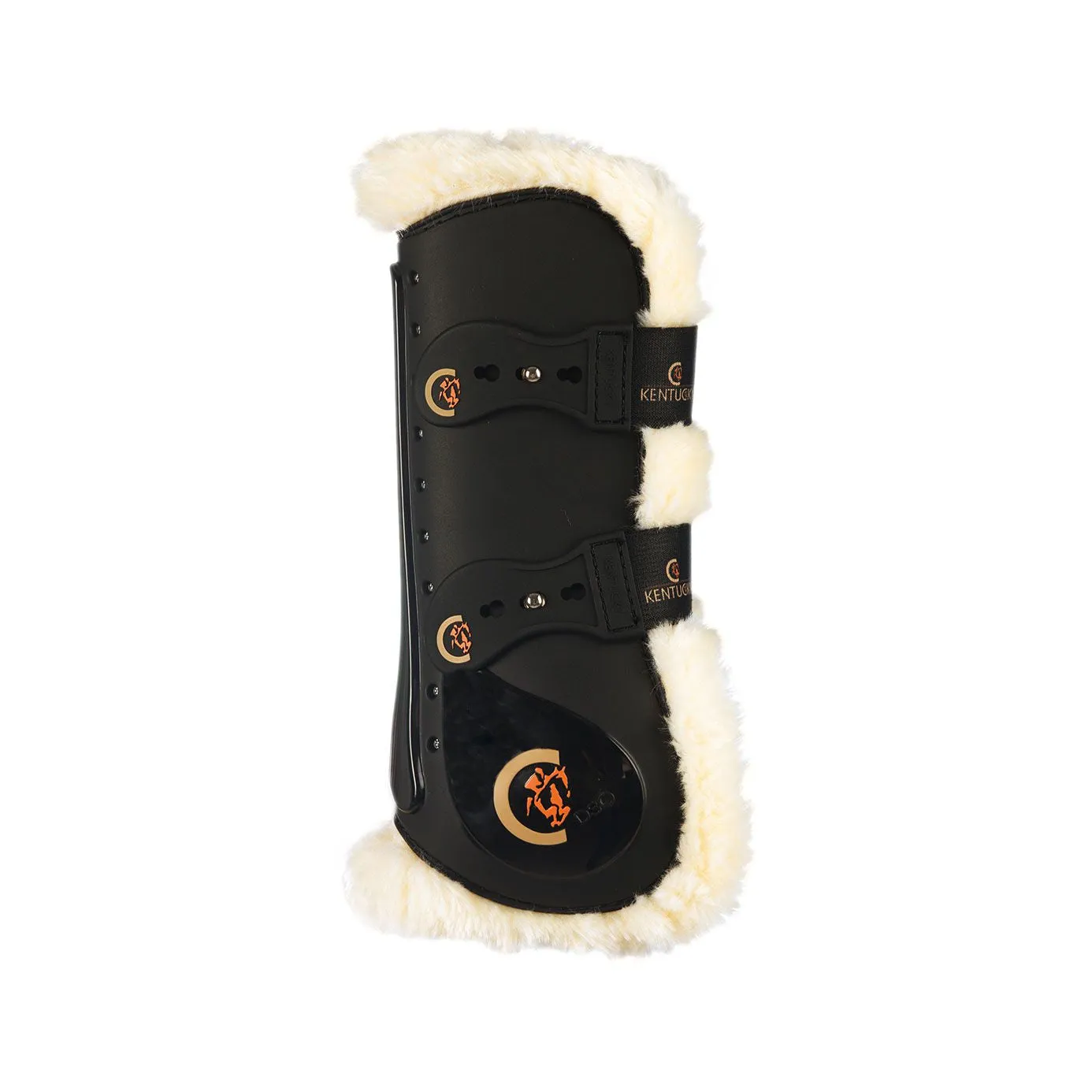 Kentucky Horsewear Sheepskin Tendon Boots Elastic - Black