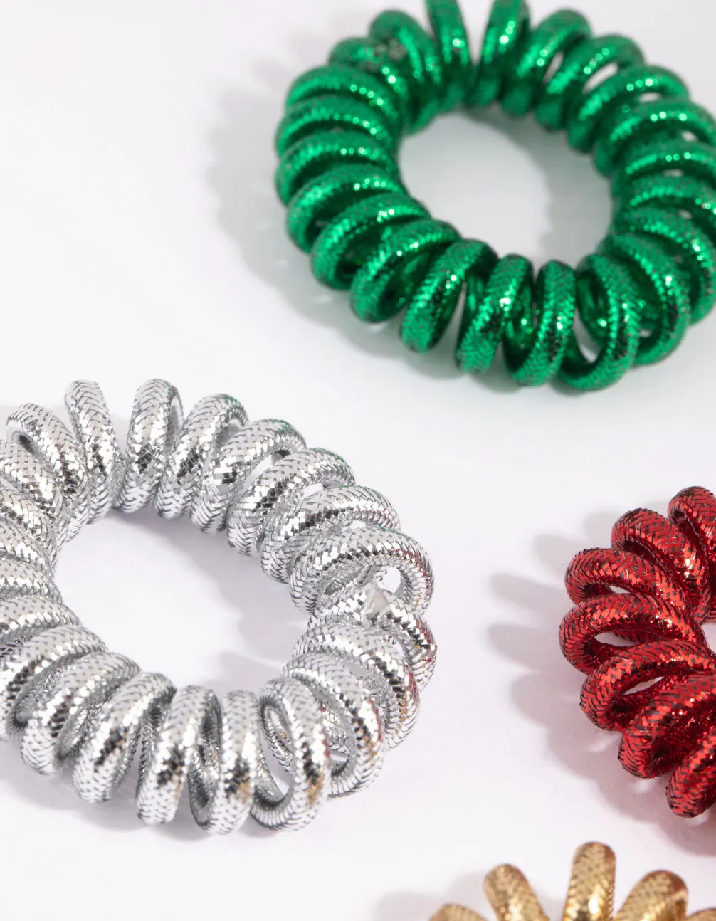 Kids Metallic Hair Spirals