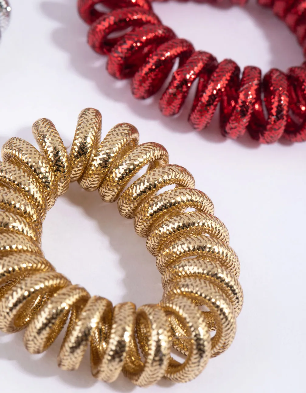 Kids Metallic Hair Spirals