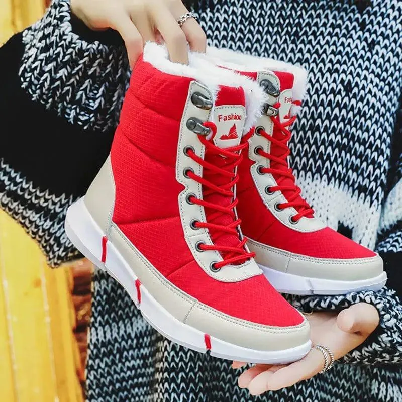New High-top Plus Velvet Padded Snow Boots Women