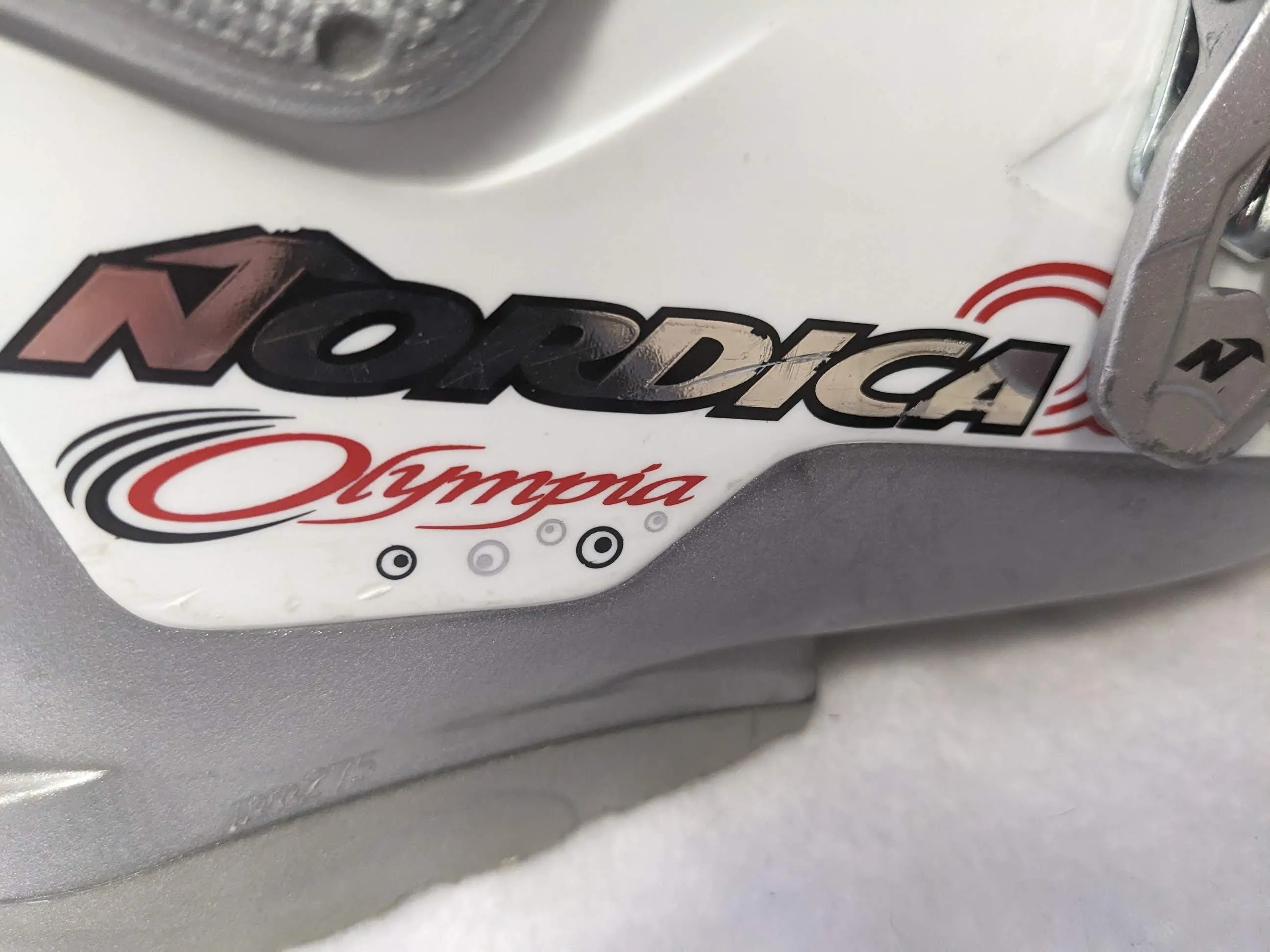 Nordica Olympia Ski Boots Size 23.5 Color White Condition Used