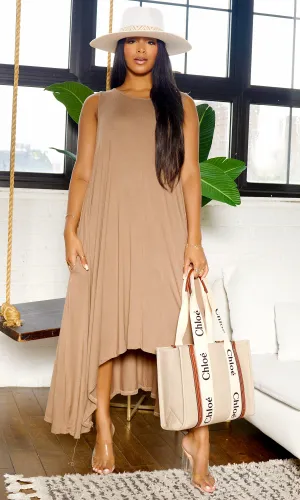 Places to Go | Khaki Long Dress