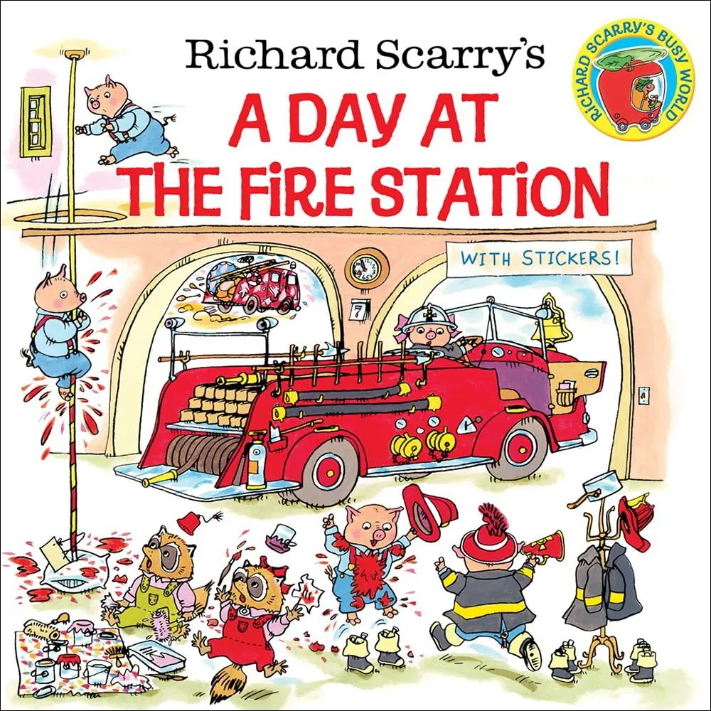 Richard Scarry's a Day at the Fire Station School & Library Binding  June 10, 2003