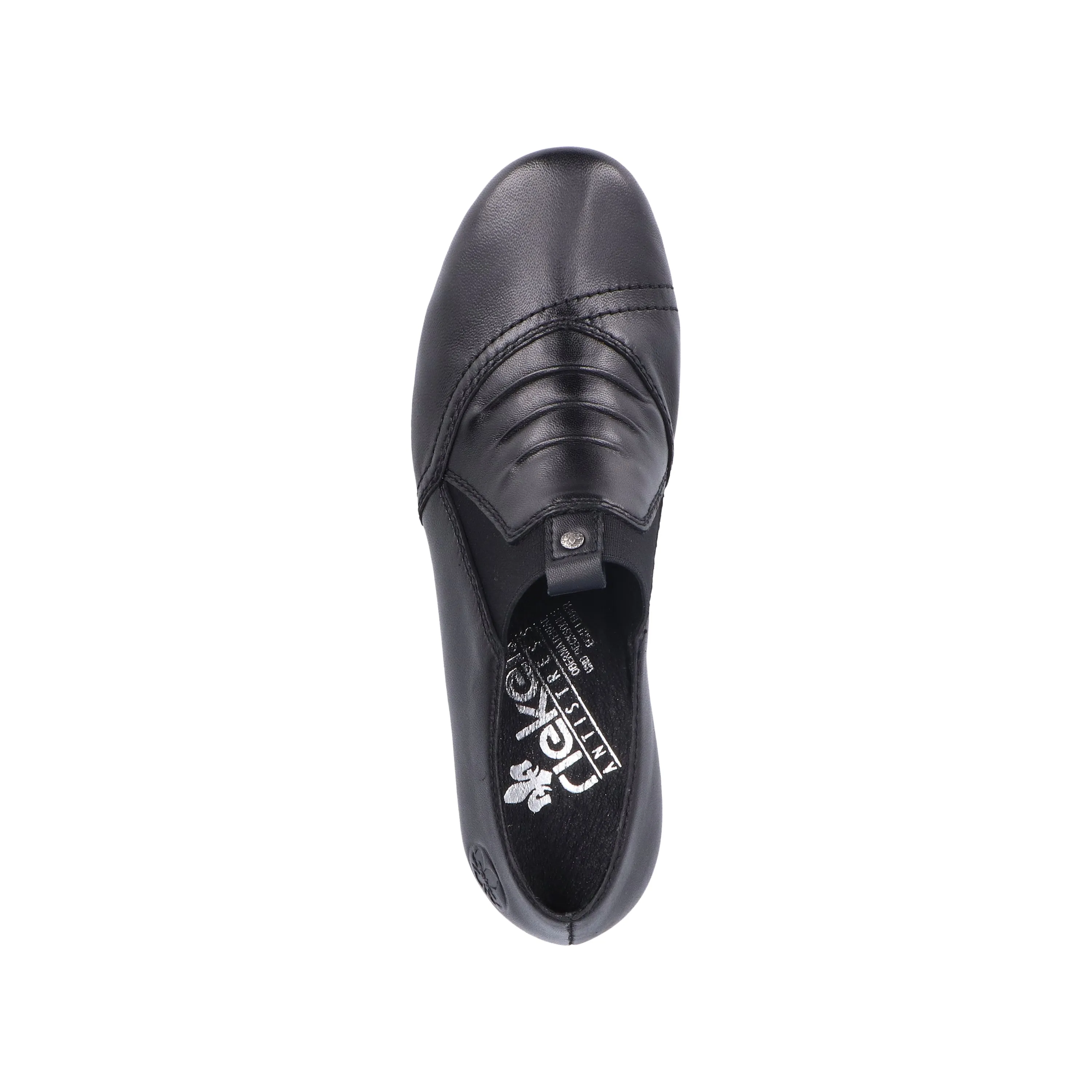 Rieker 41657-00 Black Womens Casual Comfort Heeled Shoes