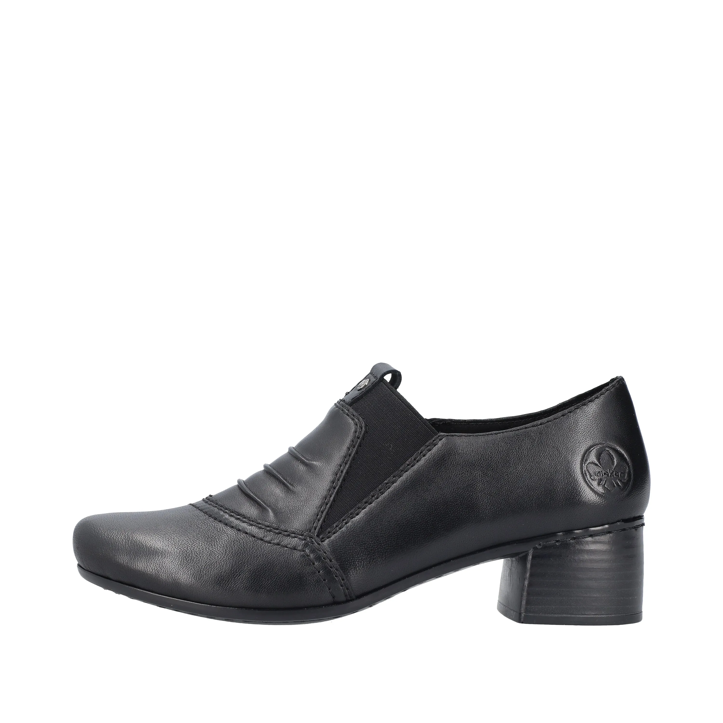 Rieker 41657-00 Black Womens Casual Comfort Heeled Shoes