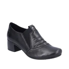 Rieker 41657-00 Black Womens Casual Comfort Heeled Shoes