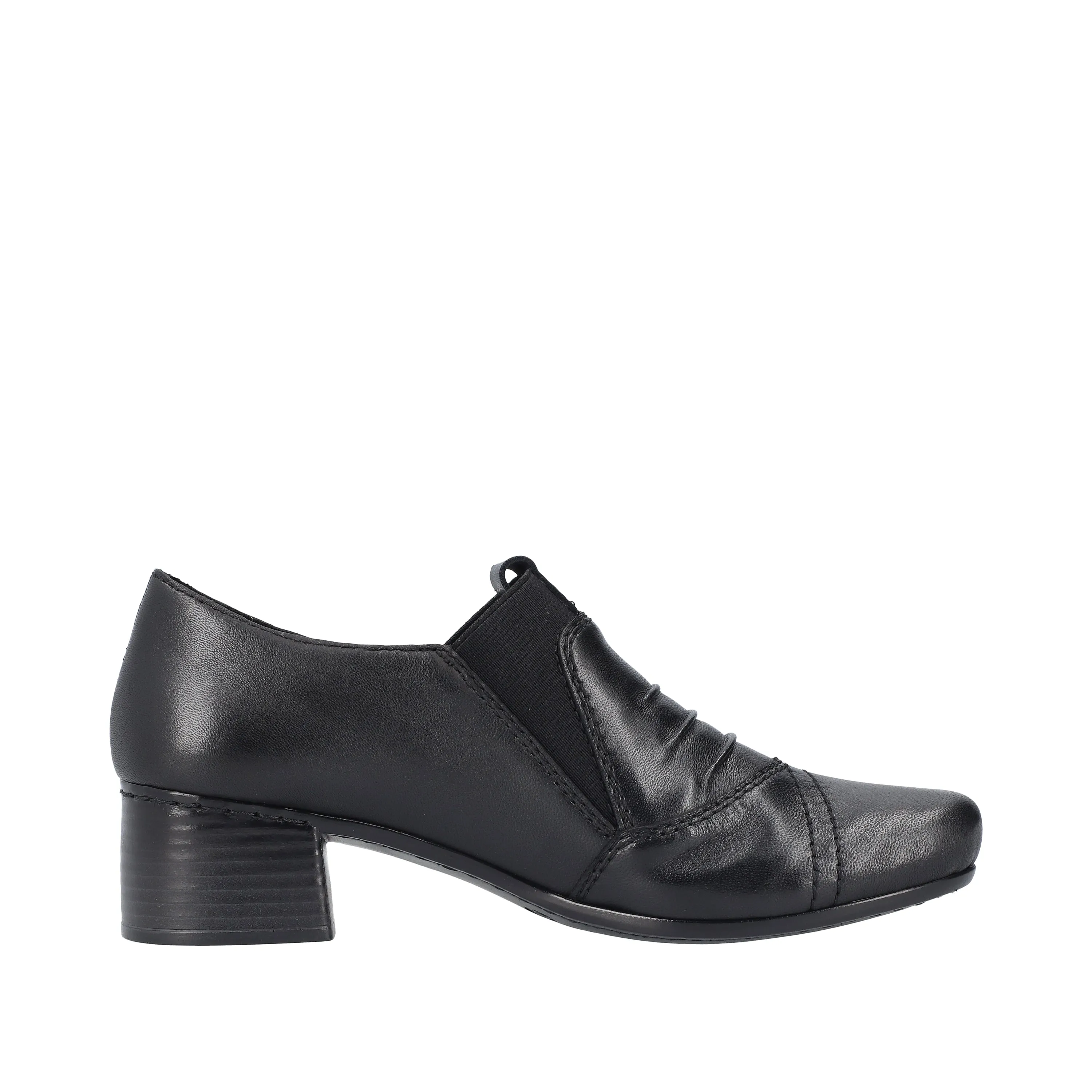 Rieker 41657-00 Black Womens Casual Comfort Heeled Shoes