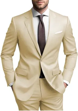 SHUZHXLZANGY Mens Suits Regular Fit 2 Piece Suit for Men Wedding Prom Business Formal Suit