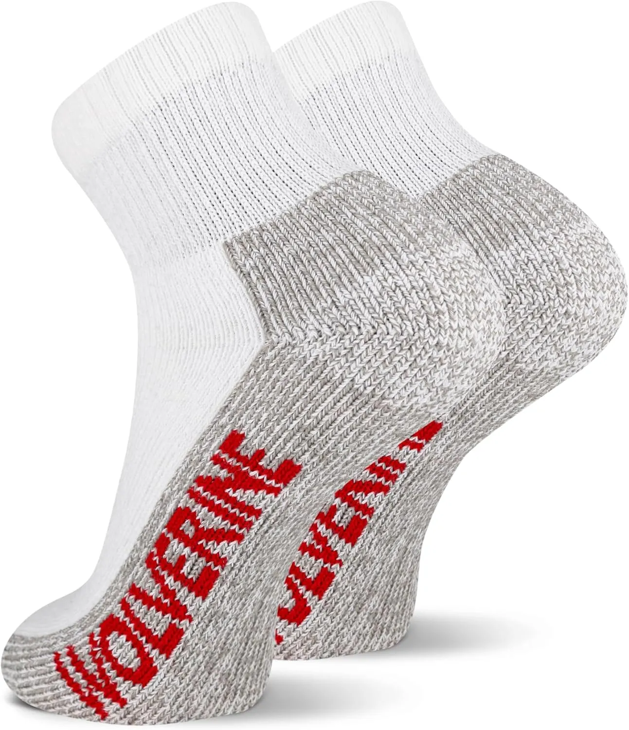 Wolverine Men's Steel Toe Cotton Work Boot Ankle Socks with Durable Cushioning (2 Pairs)