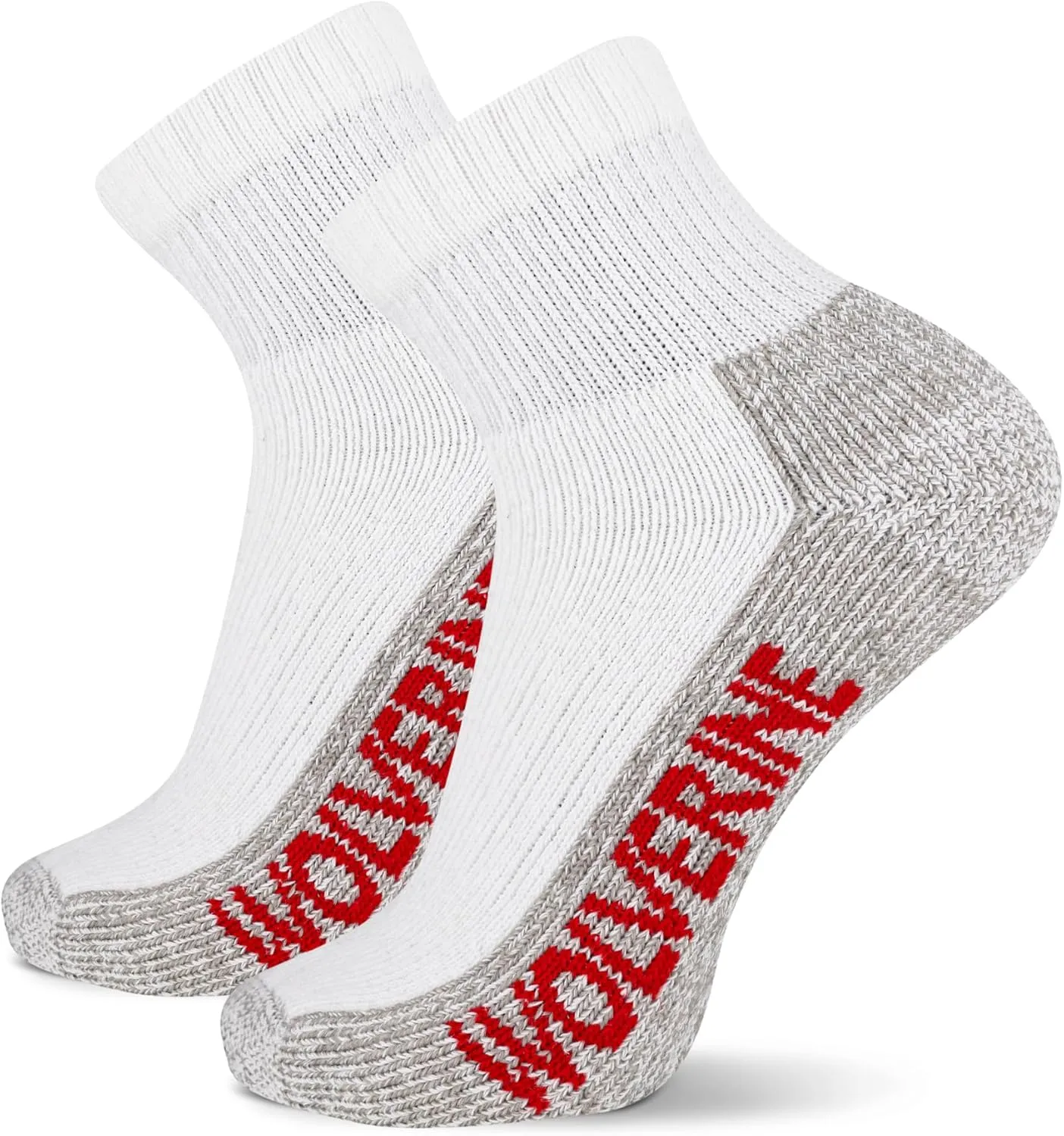 Wolverine Men's Steel Toe Cotton Work Boot Ankle Socks with Durable Cushioning (2 Pairs)